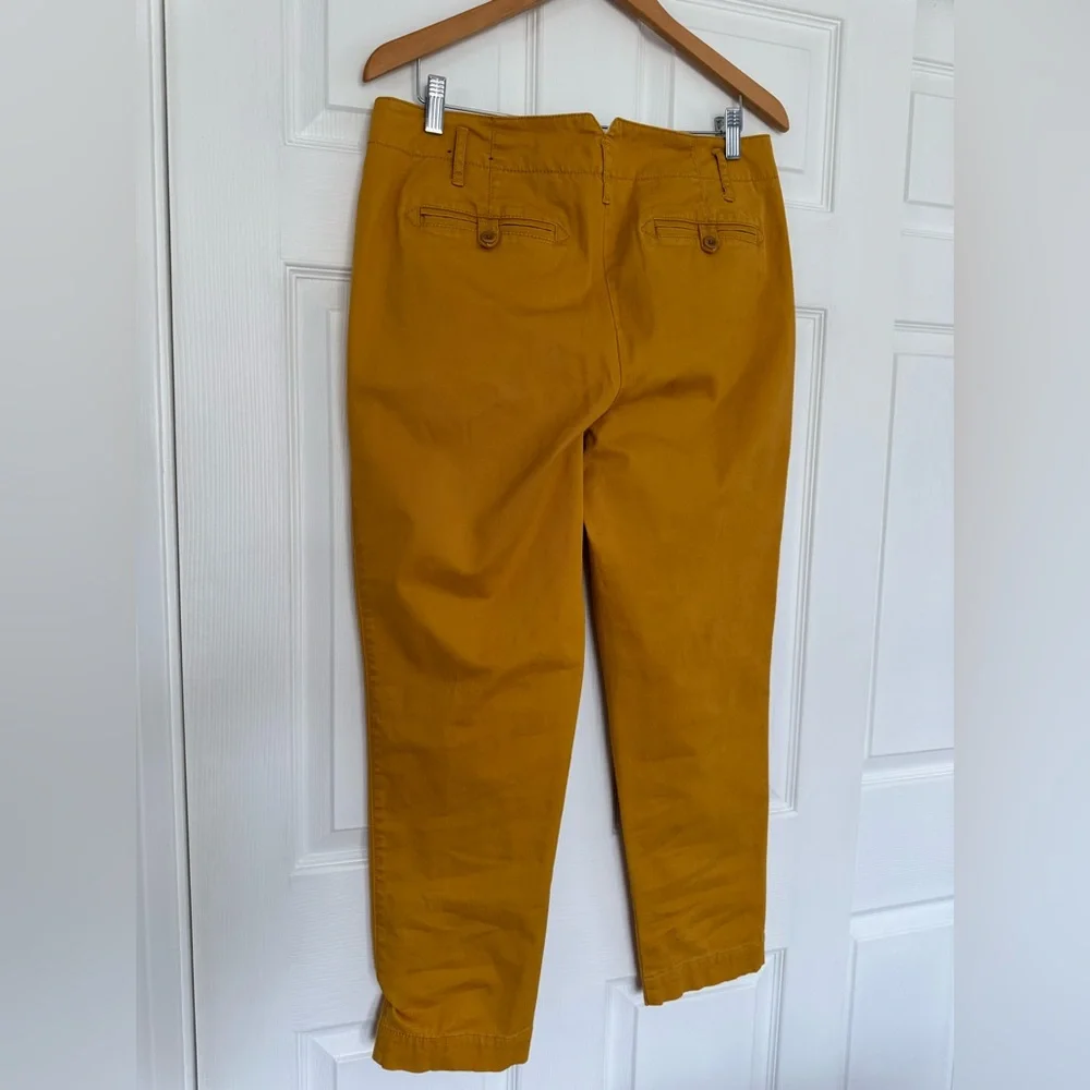 Lands' End Women's Mustard Mid-Rise Straight-Leg Pants